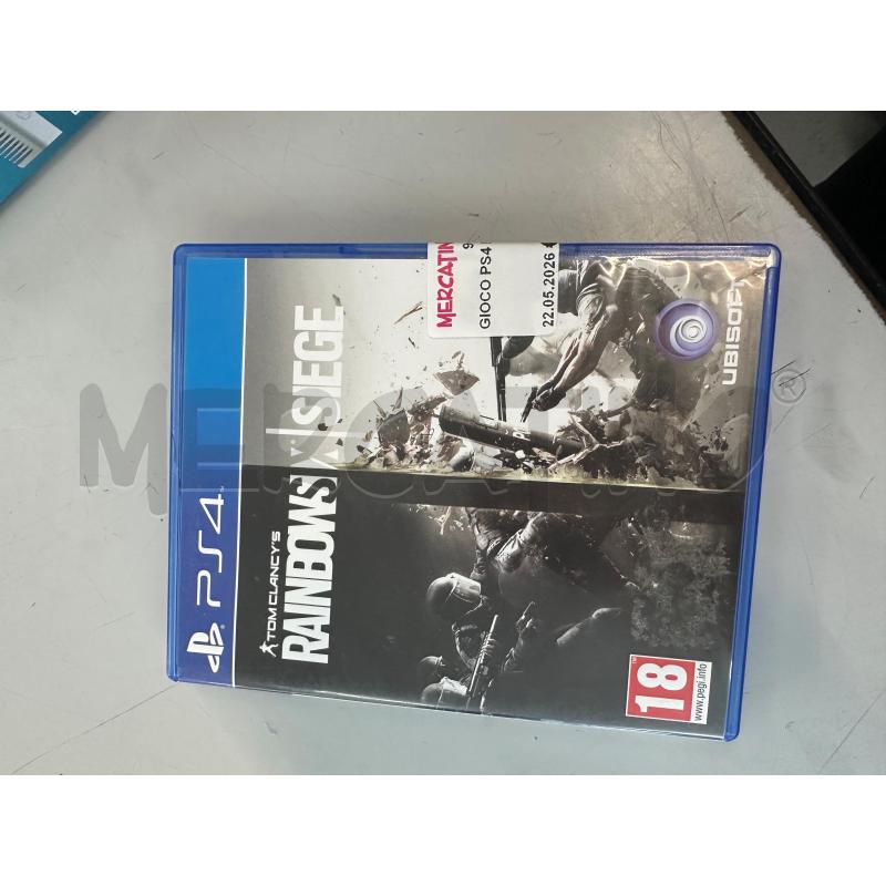 GIOCO PS4 RAINBOWSIX  | Mercatino dell'Usato Chivasso 1
