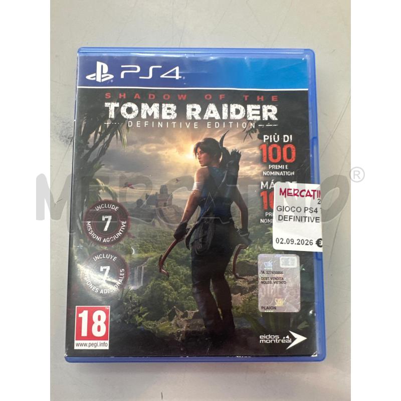 GIOCO PS4 TOMB RAIDER DEFINITIVE EDITION  | Mercatino dell'Usato Chivasso 1