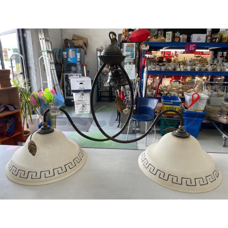 LAMPADARIO A CAMPANA DOPPIO FERRO BATTUTO  | Mercatino dell'Usato Chivasso 1