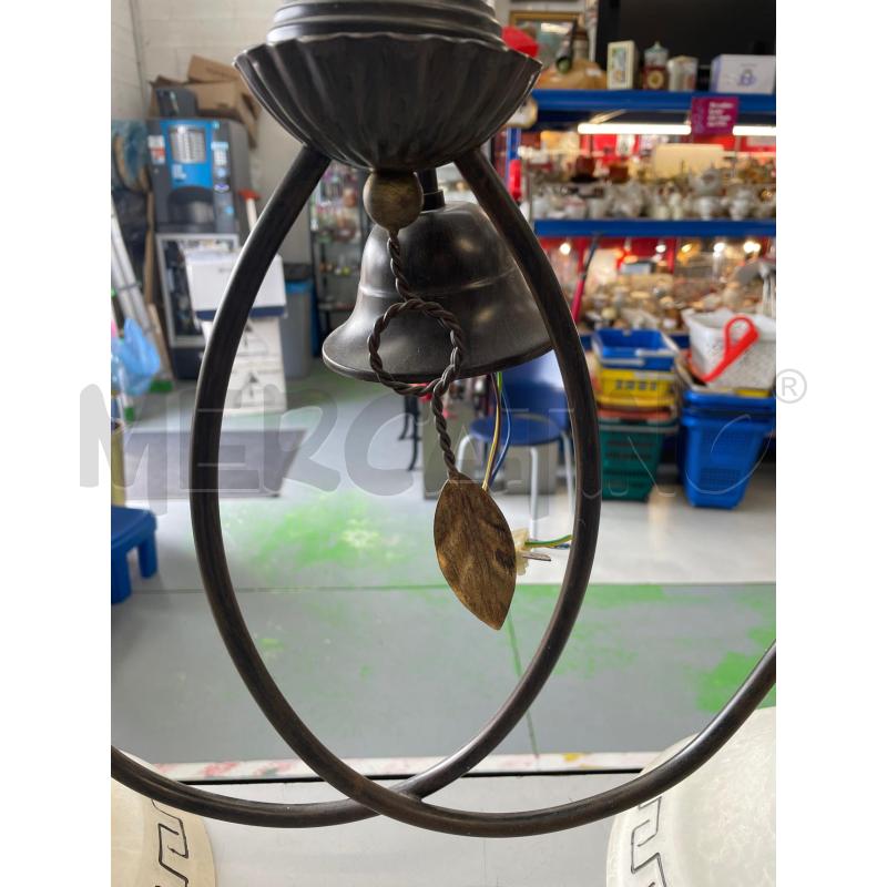 LAMPADARIO A CAMPANA DOPPIO FERRO BATTUTO  | Mercatino dell'Usato Chivasso 2