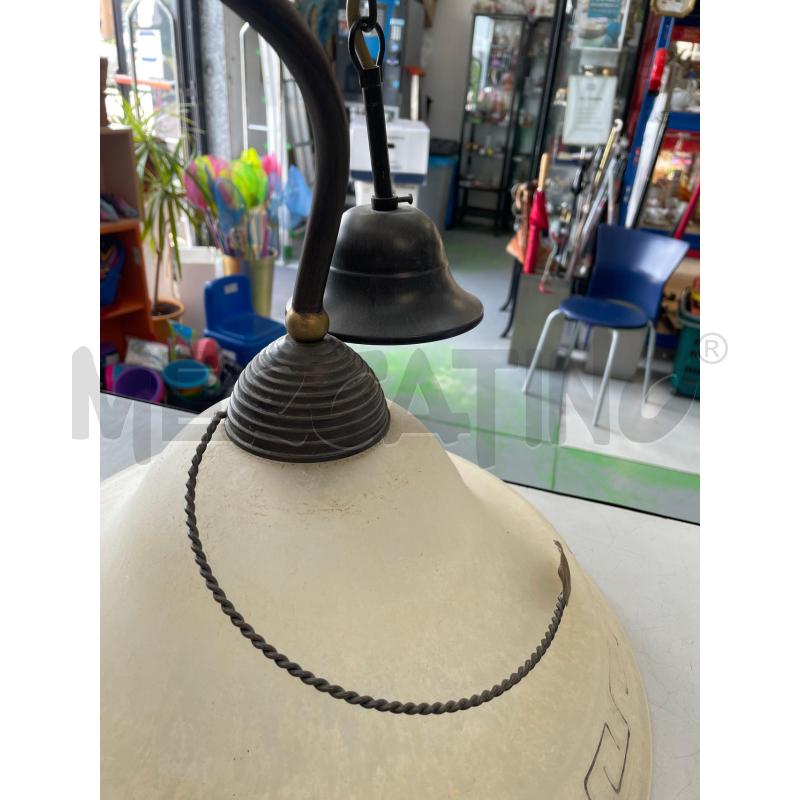 LAMPADARIO A CAMPANA SINGOLO E FERRO BATTUTO  | Mercatino dell'Usato Chivasso 2