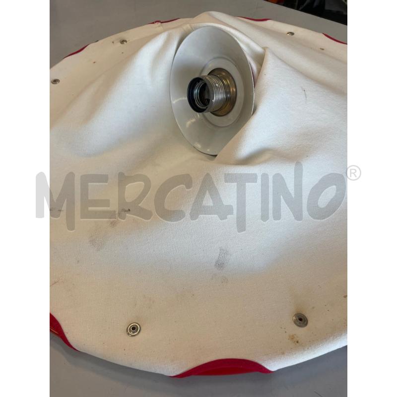 LAMPADARIO A SOSPENSIONE ROSSO METALLO BIANCO | Mercatino dell'Usato Chivasso 3