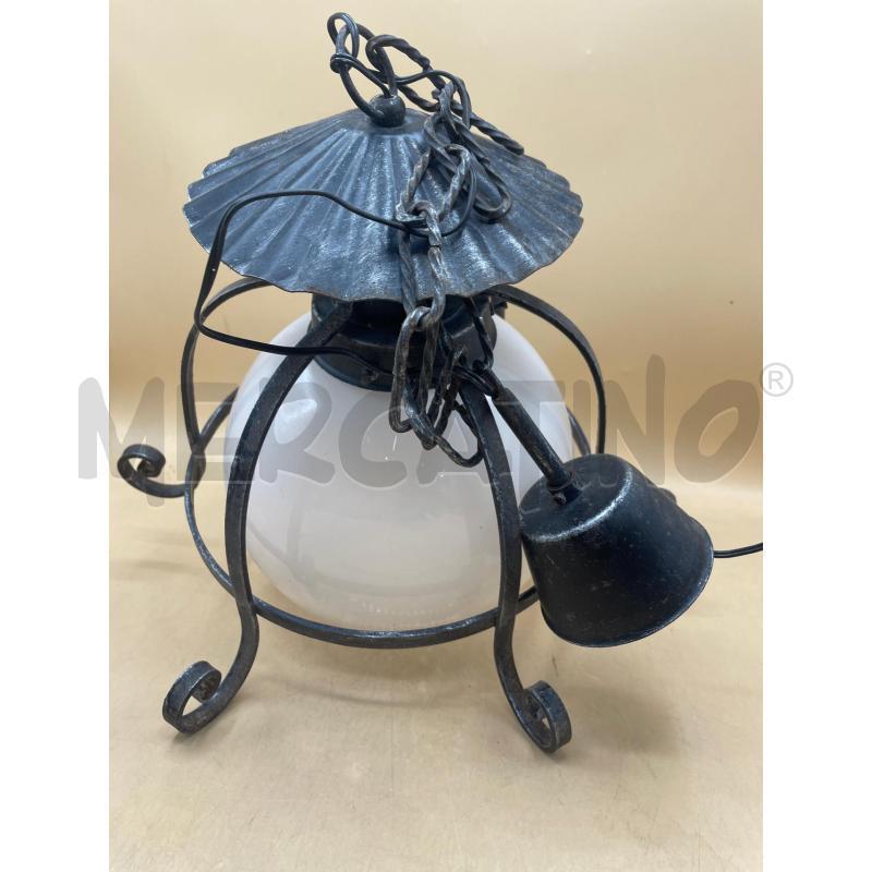 LAMPADARIO FERRO BATTUTO BOCCIA TONDA  DA ESTERNO  | Mercatino dell'Usato Chivasso 1