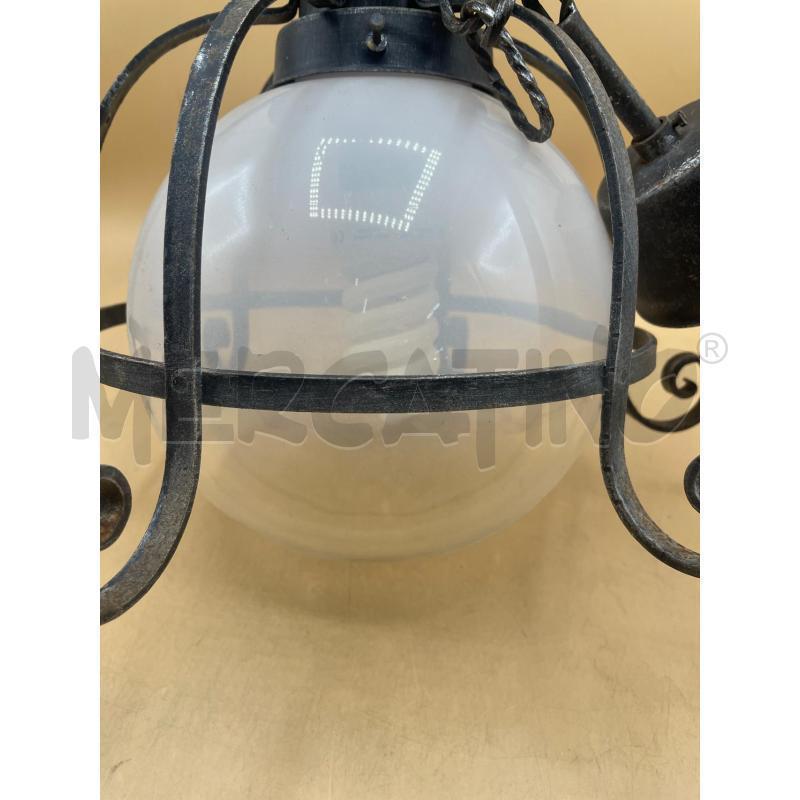 LAMPADARIO FERRO BATTUTO BOCCIA TONDA  DA ESTERNO  | Mercatino dell'Usato Chivasso 2