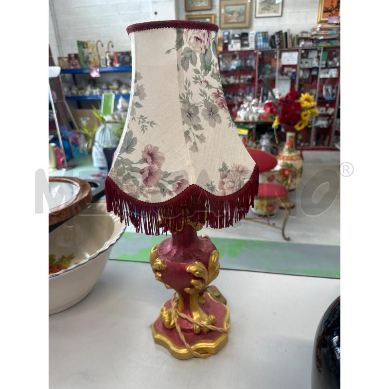 LAMPADA INTARSIATA LEGNO DORATO FUXIA PARALUME INGLESE  | Mercatino dell'Usato Chivasso 1