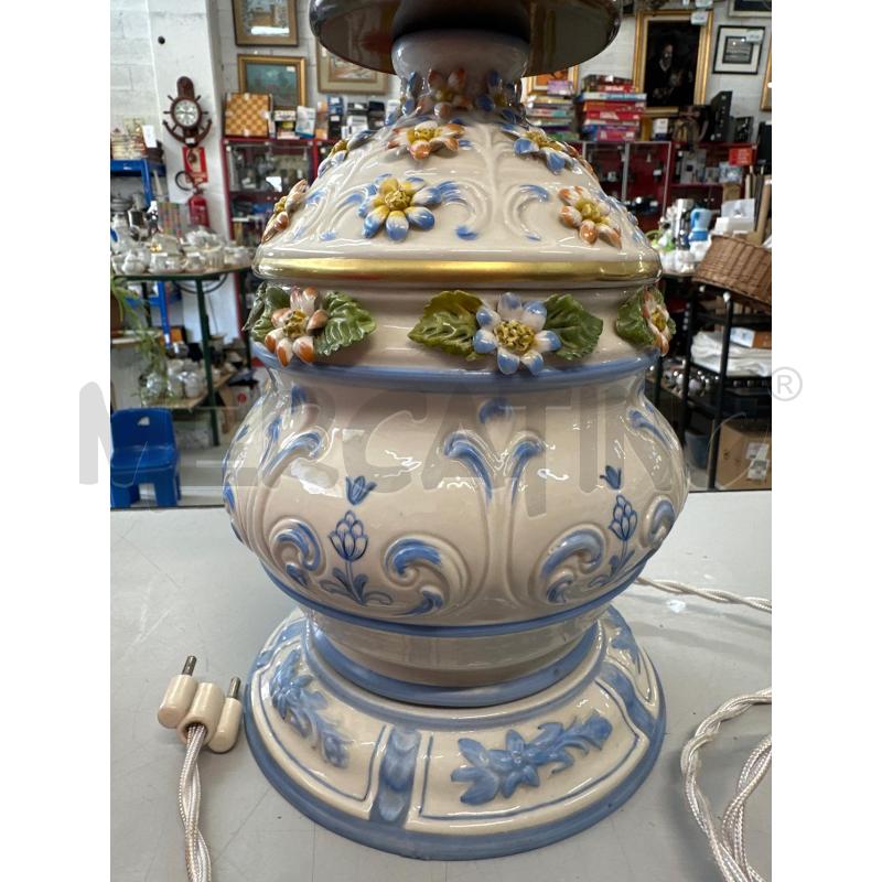 LAMPADA LUME PIERRO' LUME DIPINTO A MANO FRANCESE AZZURRA   | Mercatino dell'Usato Chivasso 2
