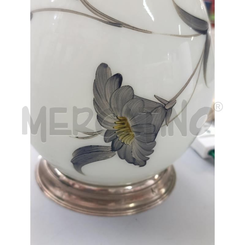 LAMPADA MURANESE BASE ARG NO PARALUME FLOREALE  | Mercatino dell'Usato Chivasso 2