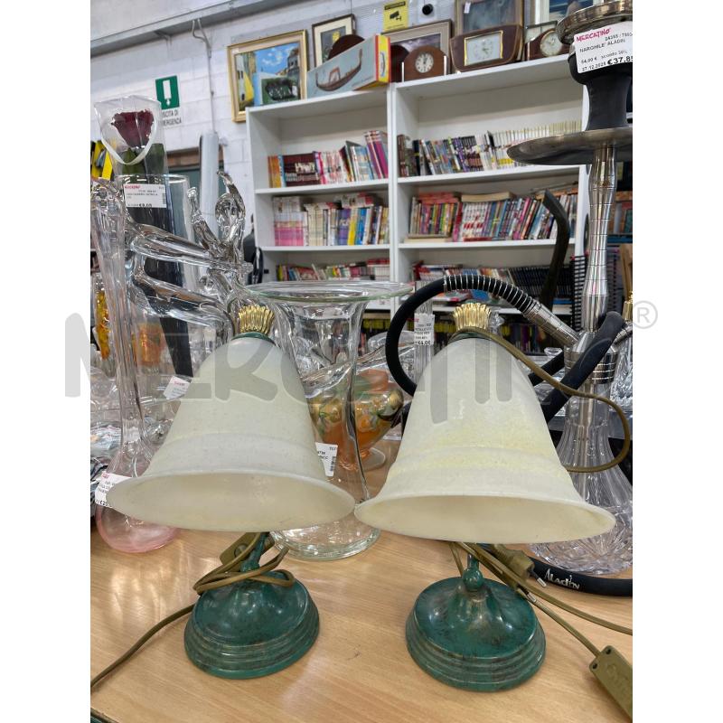 LAMPADE PZ 2 METALLO ANTICHIZZATO VERDE  | Mercatino dell'Usato Chivasso 1