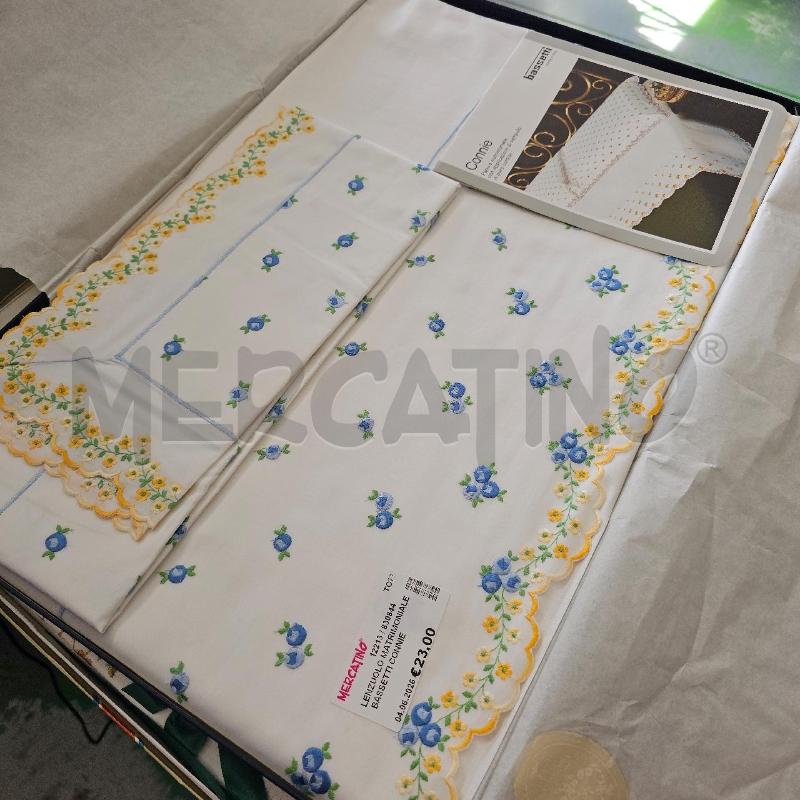 LENZUOLO MATRIMONIALE BASSETTI CONNIE FIORELLINI GIALLI | Mercatino dell'Usato Chivasso 1