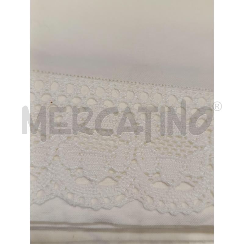 LENZUOLO MATRIMONIALE CORREDO VINTAGE PIZZO AL TOMBOLO + FEDERE | Mercatino dell'Usato Chivasso 2