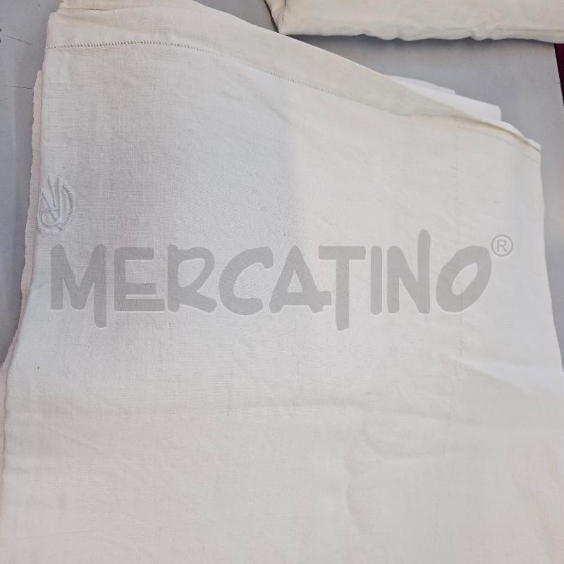 LENZUOLO MATRIMONIALE IN LINO DELLA NONNA RICAMO  | Mercatino dell'Usato Chivasso 1