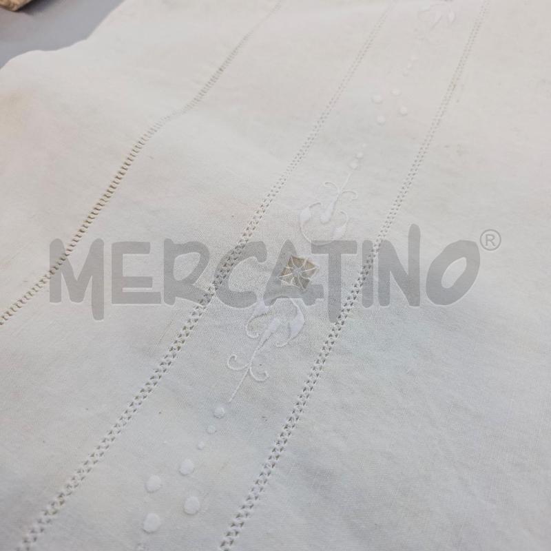 LENZUOLO MATRIMONIALE IN PURO LINO RICAMATO E ORLATO | Mercatino dell'Usato Chivasso 1