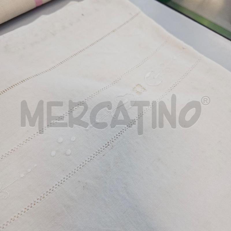 LENZUOLO MATRIMONIALE IN PURO LINO RICAMATO E ORLATO | Mercatino dell'Usato Chivasso 2