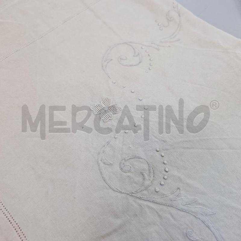LENZUOLO MATRIMONIALE IN PURO LINO RICAMO A MANO | Mercatino dell'Usato Chivasso 2