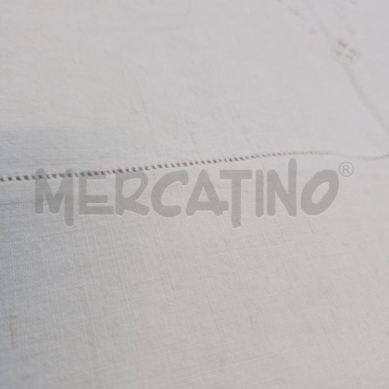 LENZUOLO MATRIMONIALE PURO LINO RICAMATO A MANO CORREDO | Mercatino dell'Usato Chivasso 3