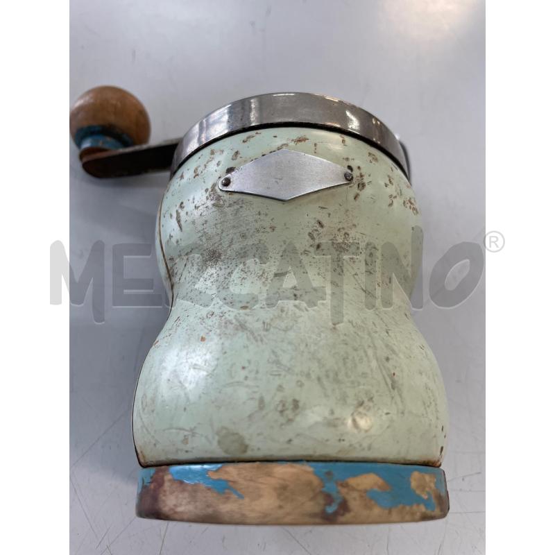 MACINA CAFFE' MANUALE VINTAGE IN LEGNO AZZURRINO | Mercatino dell'Usato Chivasso 2