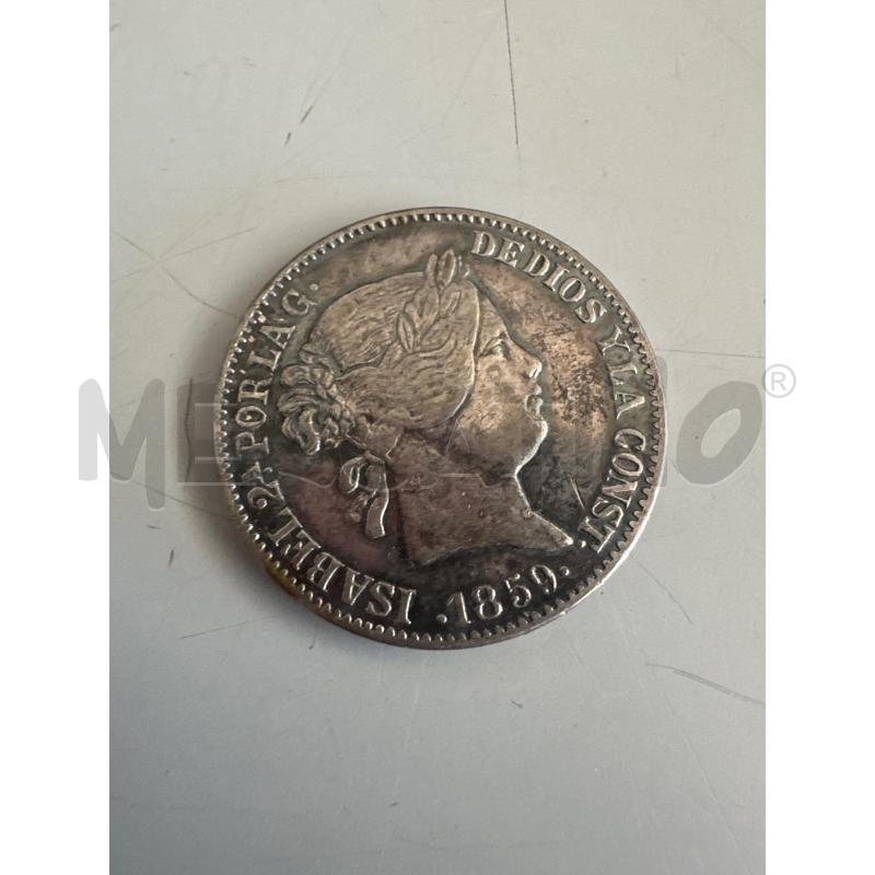 MONETA 20 REALES 1859 | Mercatino dell'Usato Chivasso 1