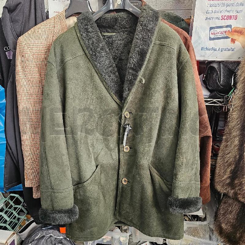 MONTONE UOMO SHERLING VERDE PELLICCIOTTO | Mercatino dell'Usato Chivasso 1