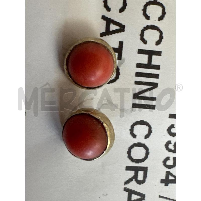 ORECCHINI CORALLINO PLACCATO  | Mercatino dell'Usato Chivasso 1