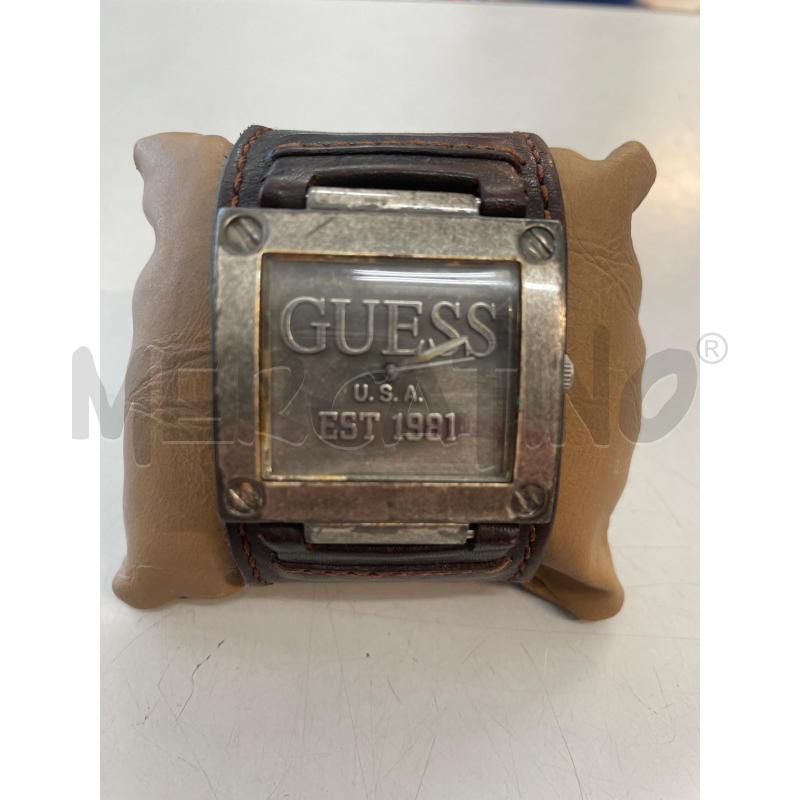 OROLOGIO DA POLSO GUESS CINTURINO MARR PELLE | Mercatino dell'Usato Chivasso 1