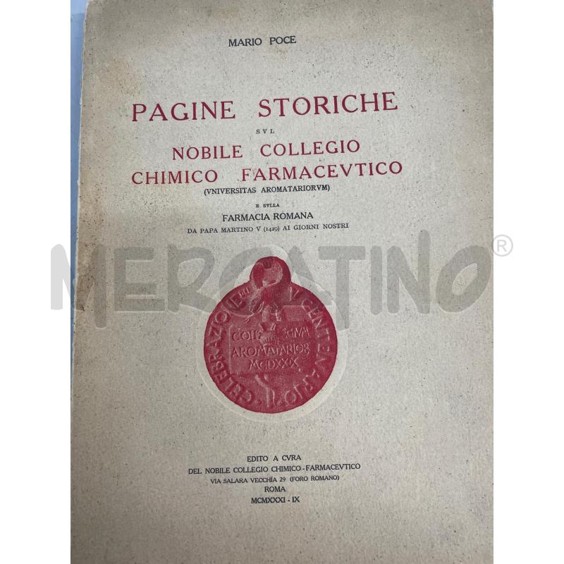 PAGINE STORICHE SUL NOBILE COLLEGIO CHIMICO FARMACEUTICO  | Mercatino dell'Usato Chivasso 1