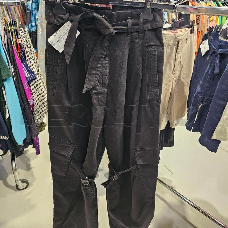 PANTALONE DONNA NERO PINKO ELASTICO CARGO  | Mercatino dell'Usato Chivasso 1