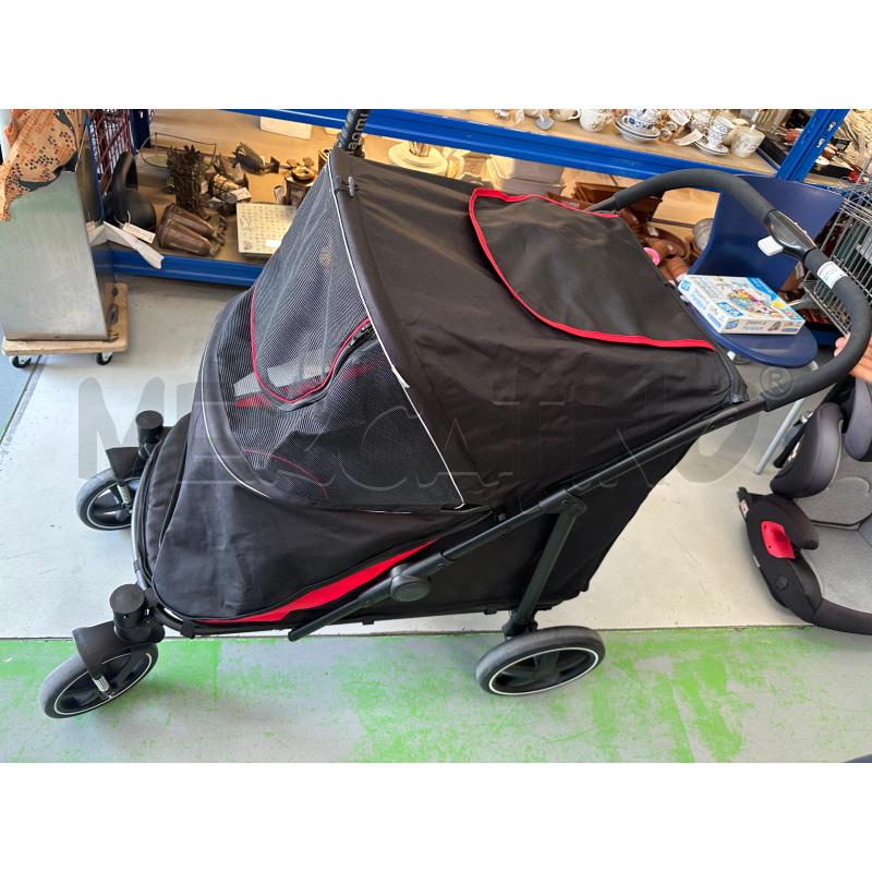 PASSEGGINO PIEGHEVOLE PER CANI PAWHUT NERO ROSSO | Mercatino dell'Usato Chivasso 1
