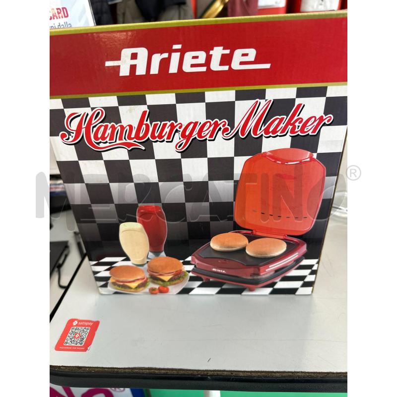 PIASTRA HAMBURGER MAKER ARIETE COME NUOVO  | Mercatino dell'Usato Chivasso 1