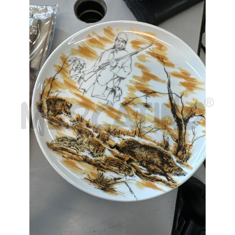 PIATTI PZ. 6 CACCIATORI VERITABLE PORCELLAIN  | Mercatino dell'Usato Chivasso 1