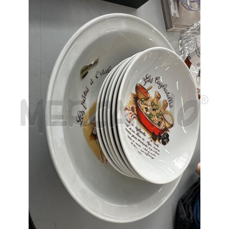 PIATTI PZ. 6 + PORTATA PASTA L'HIRONDELLE | Mercatino dell'Usato Chivasso 1
