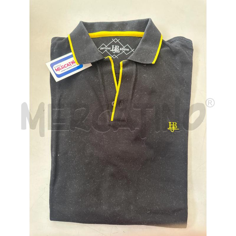 POLO UOMO HARMONT & BLAINE NERO PROFILO GIALLO | Mercatino dell'Usato Chivasso 1
