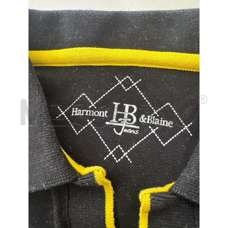 POLO UOMO HARMONT & BLAINE NERO PROFILO GIALLO | Mercatino dell'Usato Chivasso 2