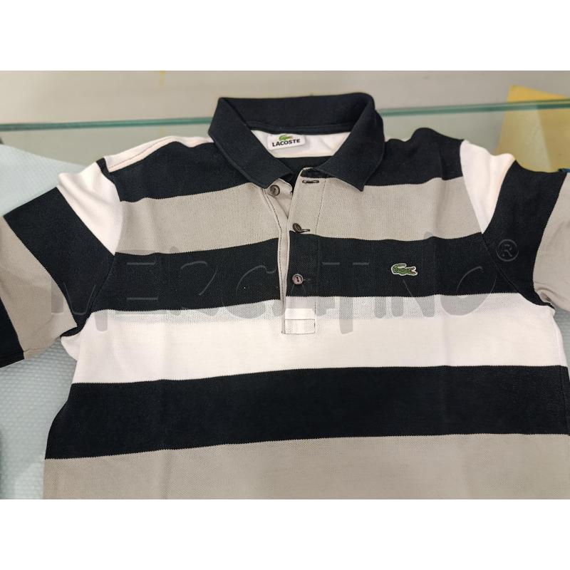 POLO UOMO NERO BIANCO MARR.LACOSTE | Mercatino dell'Usato Chivasso 1