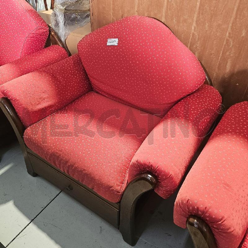 POLTRONA IN ARTE POVERA FODERA ROSSA | Mercatino dell'Usato Chivasso 1