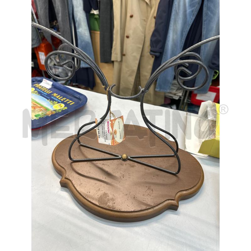 PORTA BOTTIGLIE CON BASE LEGNO ARCO FERRO  | Mercatino dell'Usato Chivasso 1