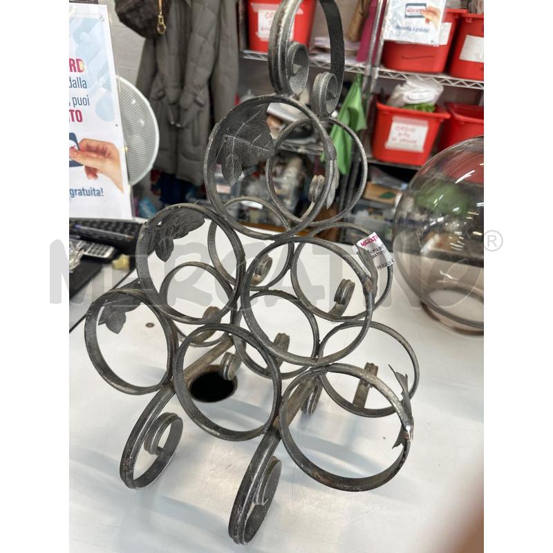 PORTA BOTTIGLIE FERRO BATTUTO 6 PZ  | Mercatino dell'Usato Chivasso 1