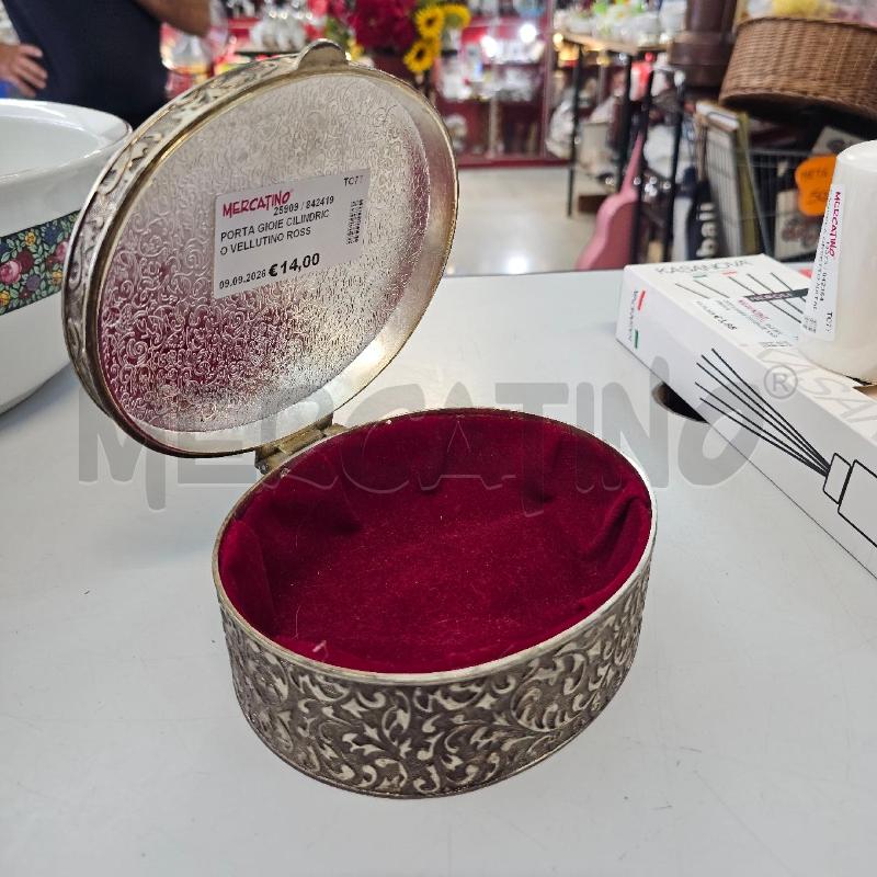 PORTA GIOIE CILINDRICO VELLUTINO ROSSO INT  | Mercatino dell'Usato Chivasso 2