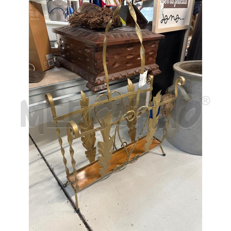 PORTA RIVISTE A FOGLIE IN OTTONE  | Mercatino dell'Usato Chivasso 1