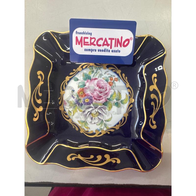 POSA CENERE LIMOGES FLOREALE BLU  | Mercatino dell'Usato Chivasso 1