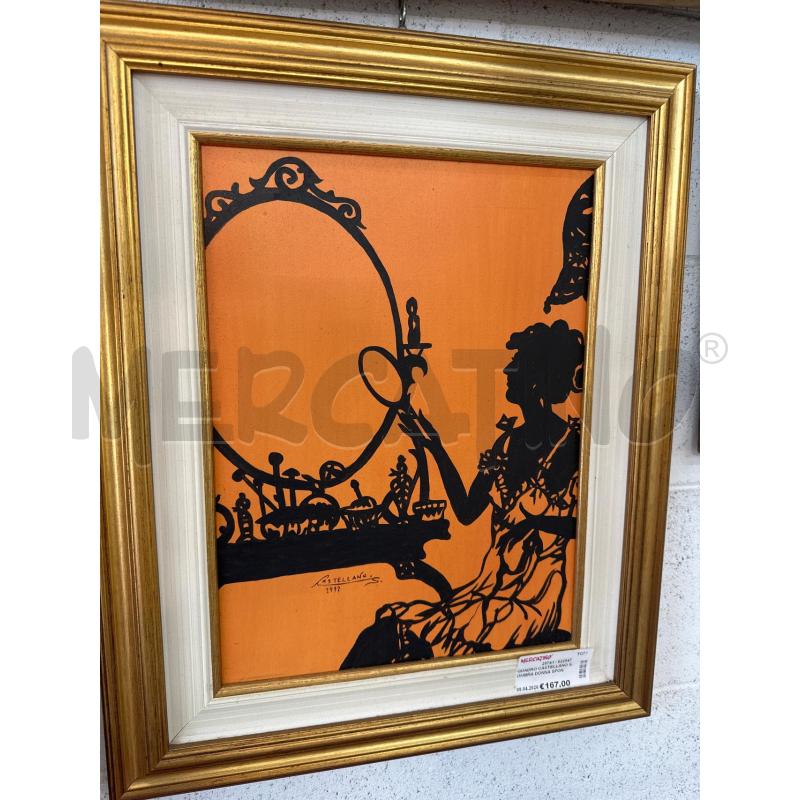 QUADRO CASTELLANO S. OMBRA DONNA SFONDO ARANCIO | Mercatino dell'Usato Chivasso 1