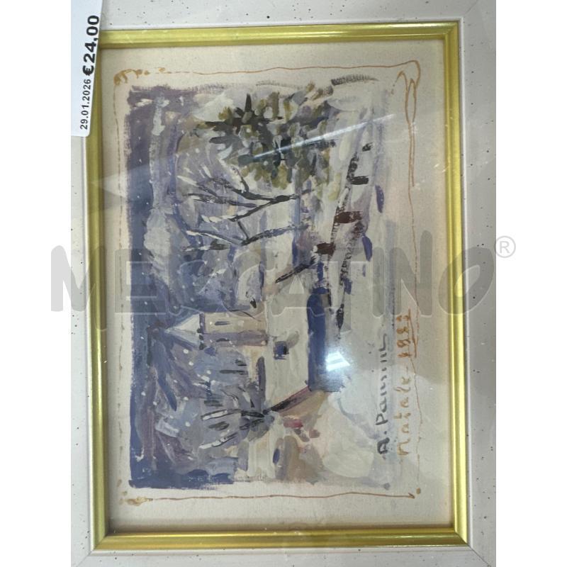 QUADRO DIPINTO A PANSINI NATALE  | Mercatino dell'Usato Chivasso 2