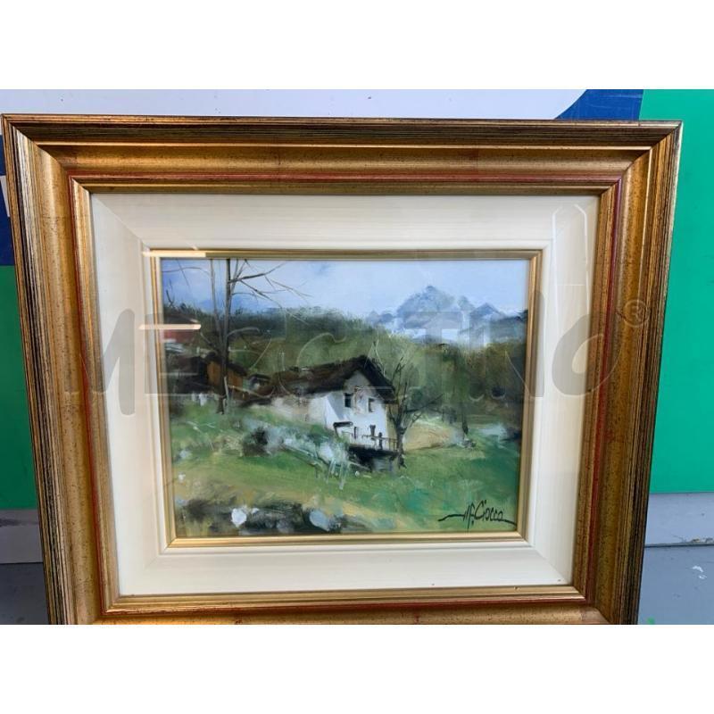QUADRO DIPINTO CORNICE ORO CIOCCO | Mercatino dell'Usato Chivasso 1