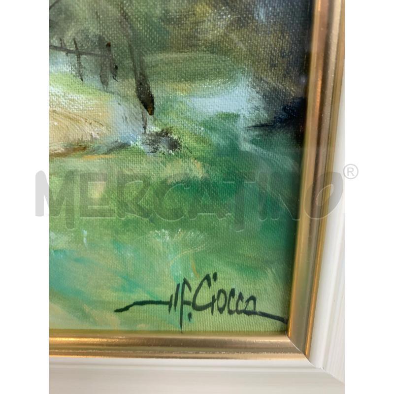 QUADRO DIPINTO CORNICE ORO CIOCCO | Mercatino dell'Usato Chivasso 3