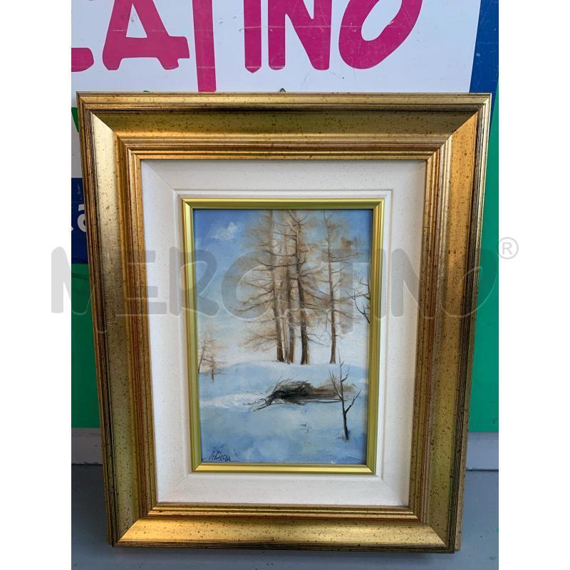 QUADRO DIPINTO CORNICE ORO CIOCCO | Mercatino dell'Usato Chivasso 4