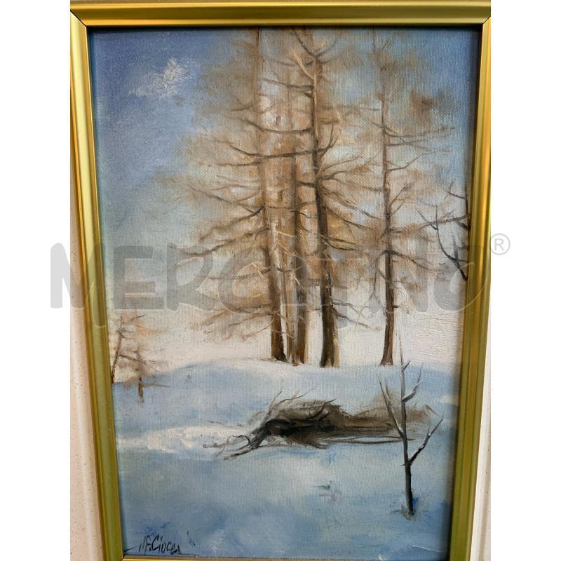 QUADRO DIPINTO CORNICE ORO CIOCCO | Mercatino dell'Usato Chivasso 5