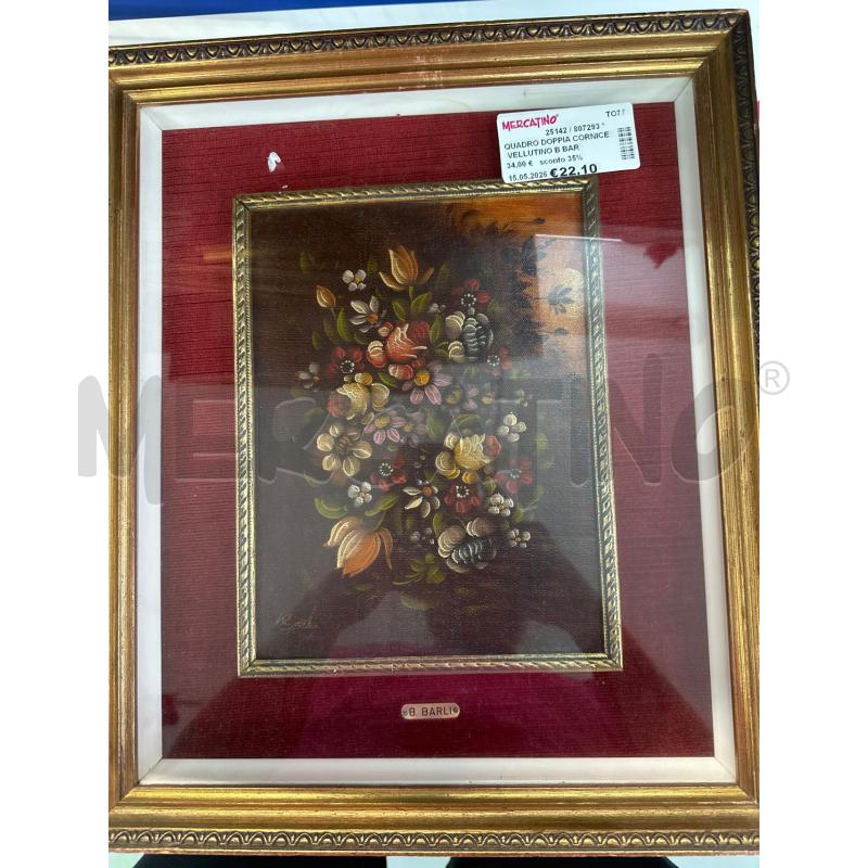 QUADRO DOPPIA CORNICE VELLUTINO B BARLI | Mercatino dell'Usato Chivasso 1