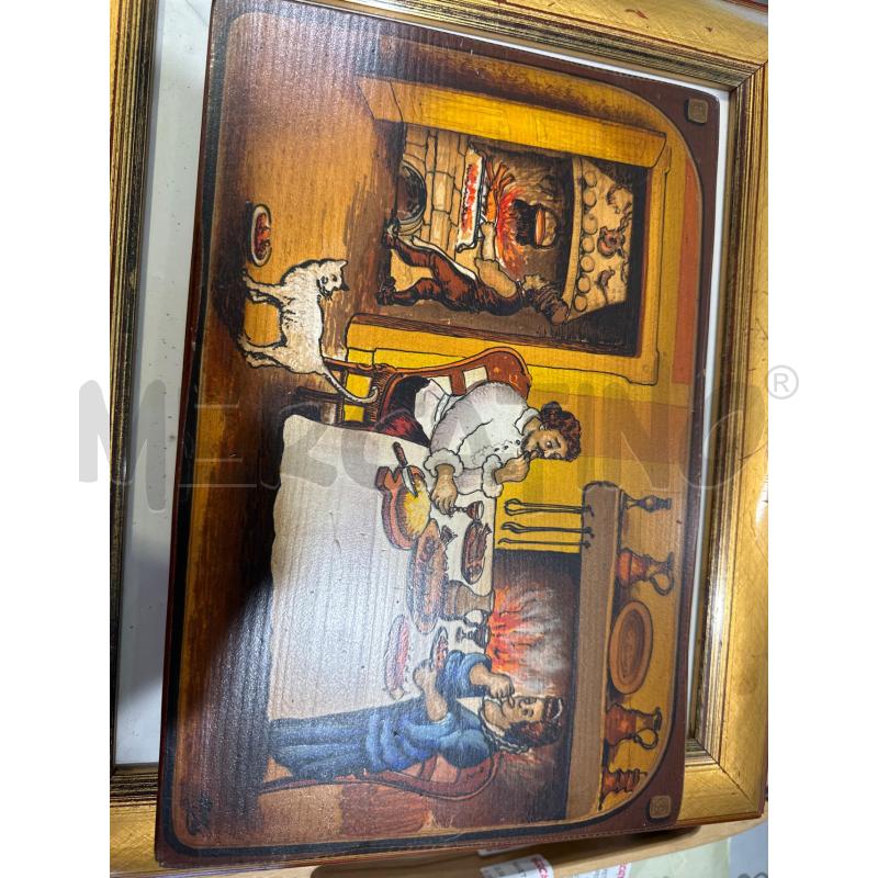 QUADRO LASTRA LEGNO MOMENTI CASA | Mercatino dell'Usato Chivasso 1