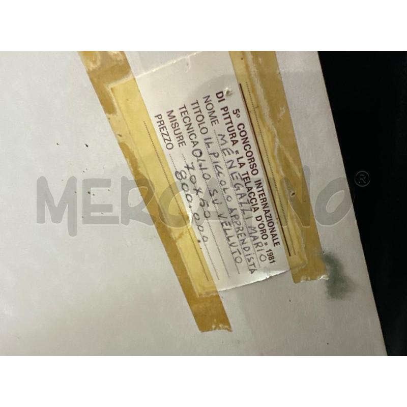 QUADRO MARIO MENEGAZZI DIPINTO SU VELLUTO 70X50 | Mercatino dell'Usato Chivasso 3
