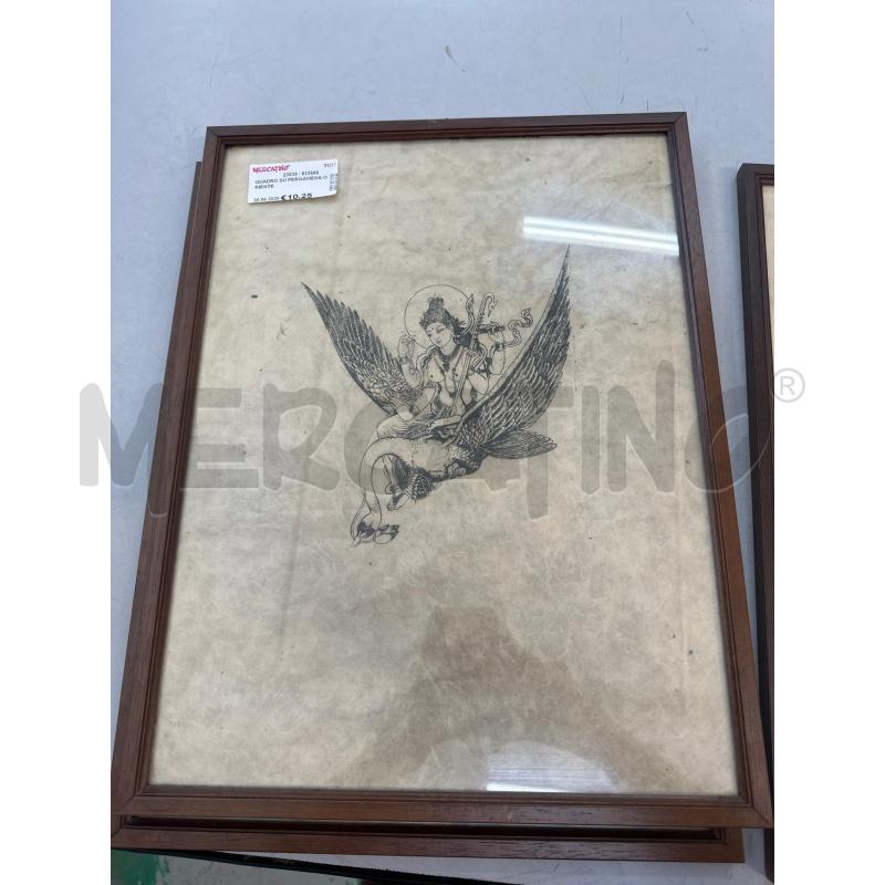 QUADRO SU PERGAMENA ORIENTE  | Mercatino dell'Usato Chivasso 2