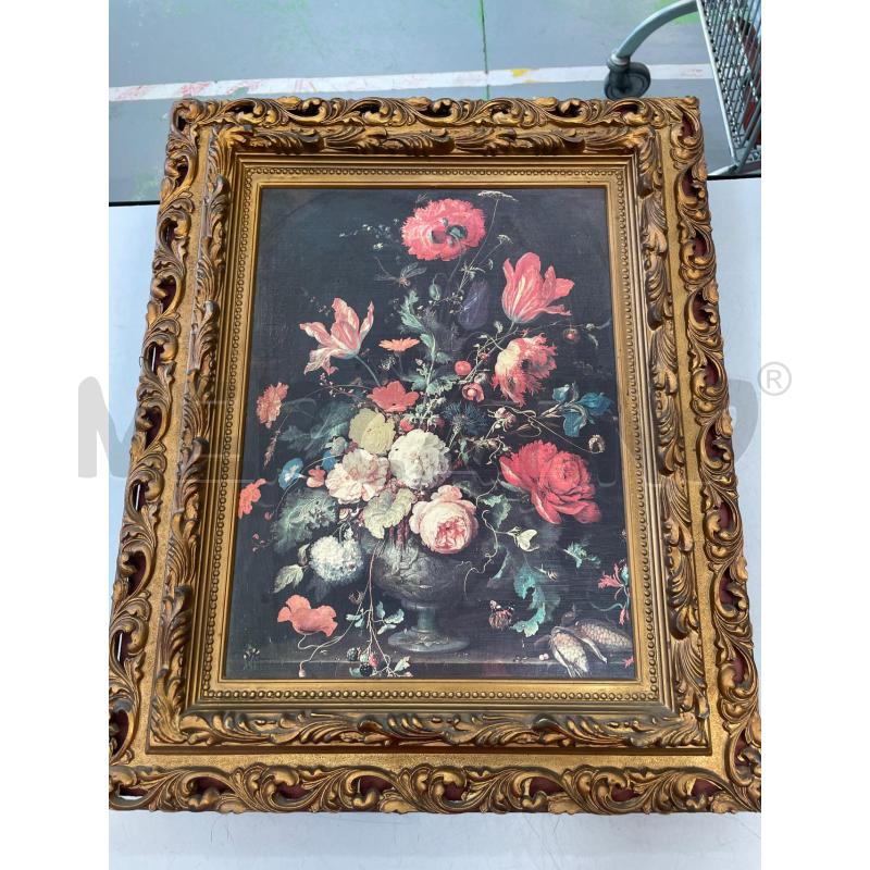 QUADRO TECA FIORI | Mercatino dell'Usato Chivasso 1